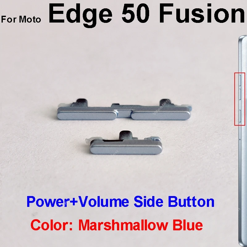 On OFF Power Volume Button For Motorola MOTO Edge 50 Fusion Power Volume Side Key Flex Cable Replacement Repair Parts