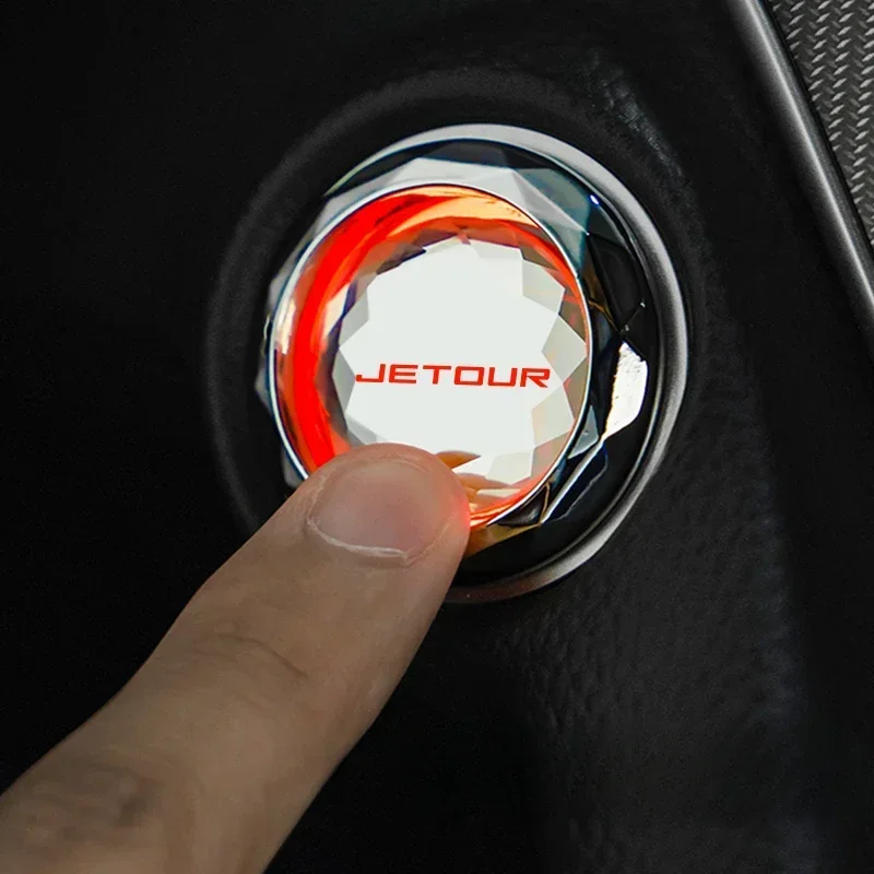 For Chery Jetour X70plus X90 Pro X95 Car One-click Start Button Decorative Sticker Crystal Protective Cover Auto Accessories