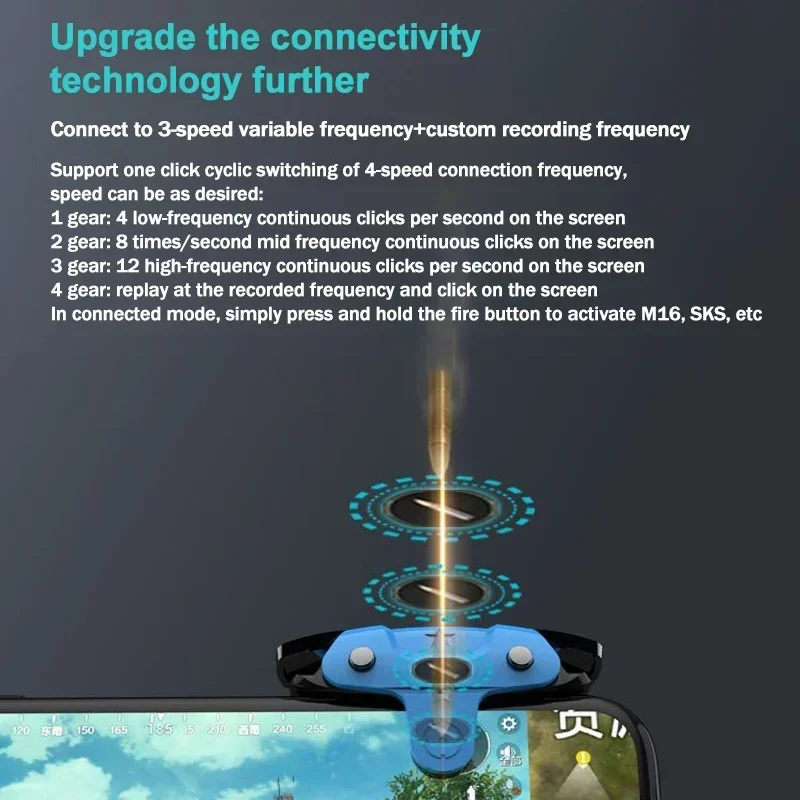 Z1 4 dedos jogo do telefone móvel gatilho objetivo tiro l1 r1 botão chave para iphone android pubg 40mah gamepad joystick controlador