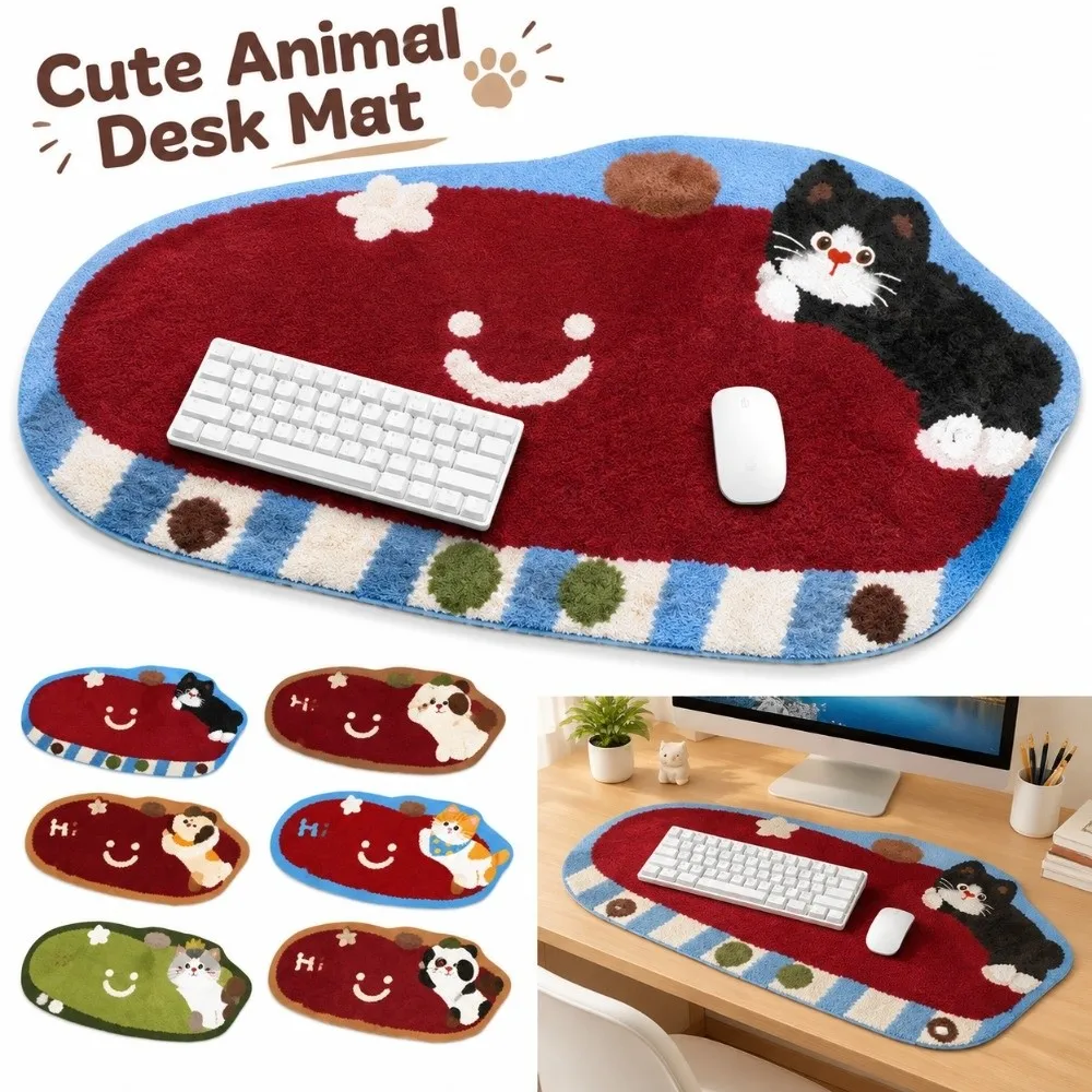 Cartoon Pattern Rubber Mouse Pad Large Size Non-slip Laptop Table Mat Gaming Accessories Lock Edge Computer Desk Protector Home