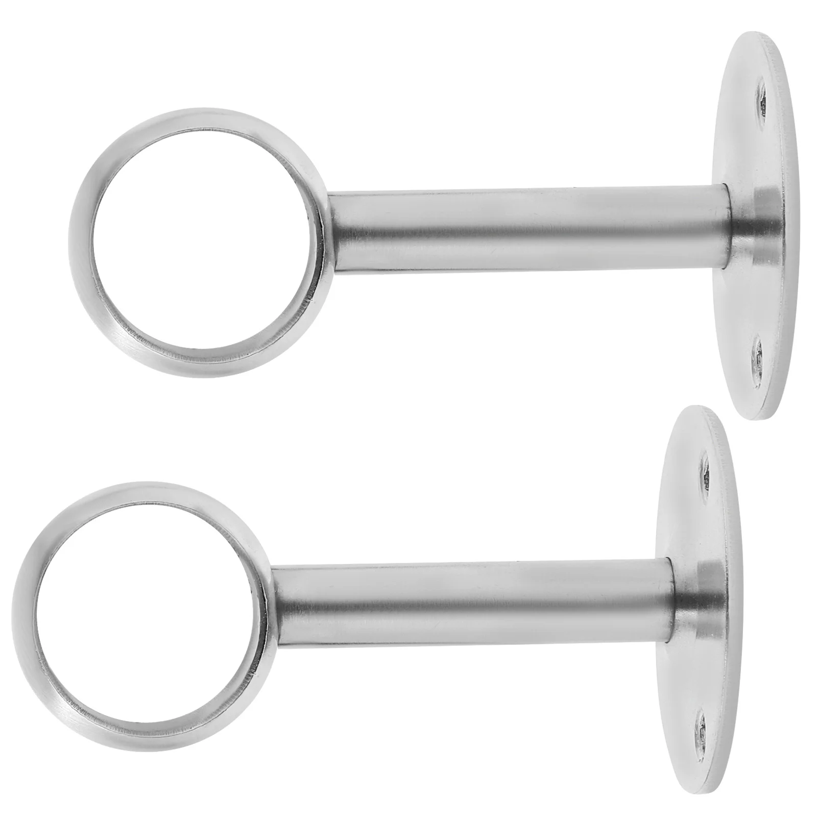 2 قطعة جدار فولاذي مقاوم للصدأ جبل قضيب حامل 25 مللي متر دش الستار خزانة قوس ملحقات الحمام منشفة رف خزانة دعم