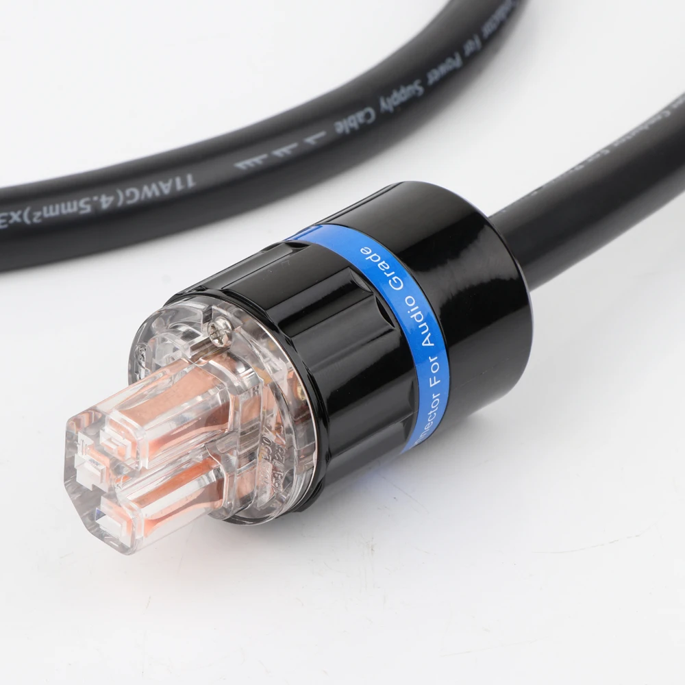 Audiophile P901 Multplex OFC Copper Schuko Power Cord Cable HIFI Extension EMC Shield Power Cable EUR version Mains Power line