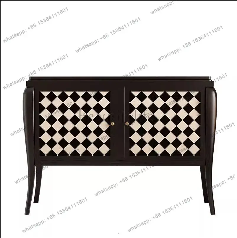 2026 medieval French solid wood dining side table living room wall locker