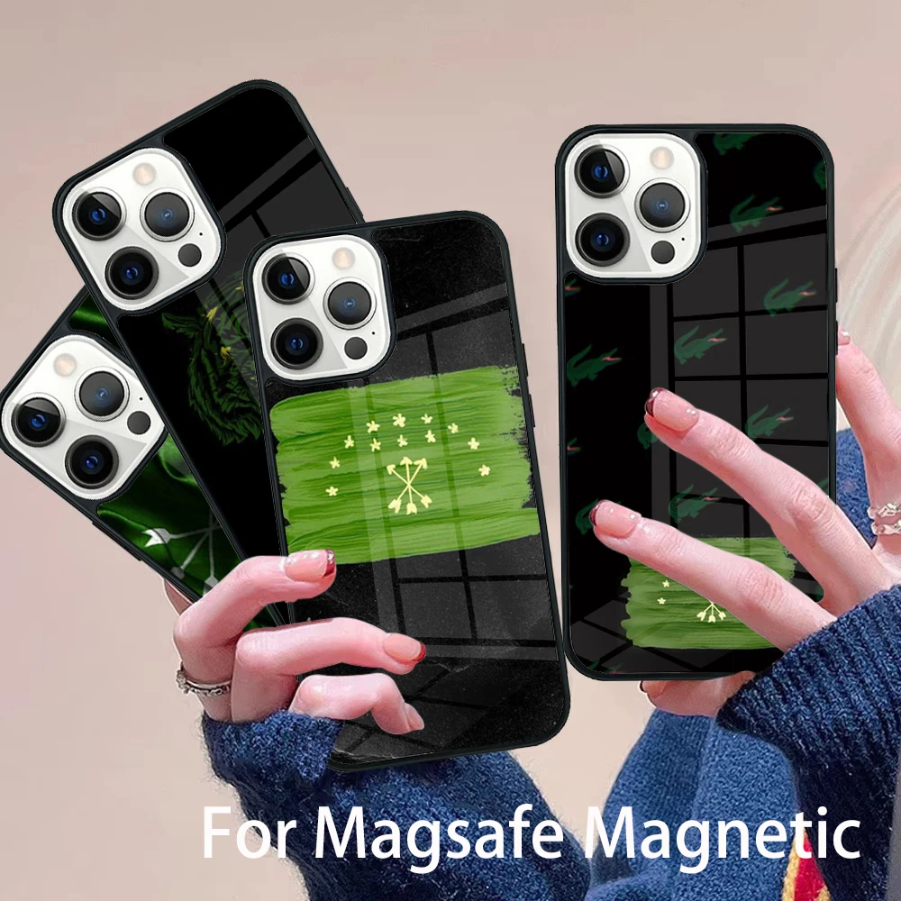 

Adygea Natioanl Flag Phone Case Magesafe Magnetic Wireless Charge Cover For IPhone 16 11 12 13 14 15 Pro Max Plus Mini