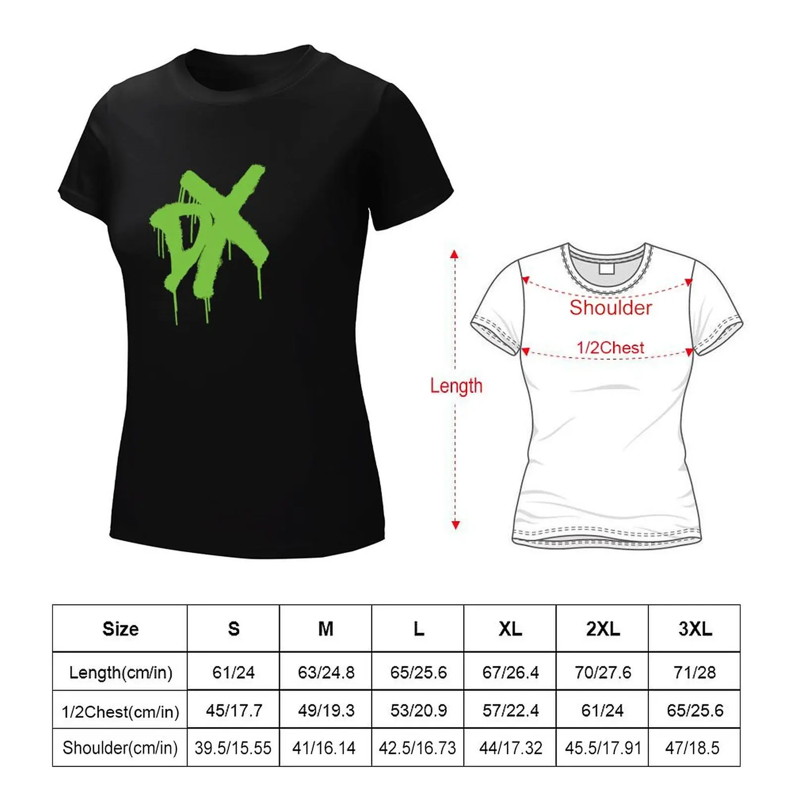 Camisetas gráficas DX Anime femininas, roupas da moda coreana, camisetas para mulheres