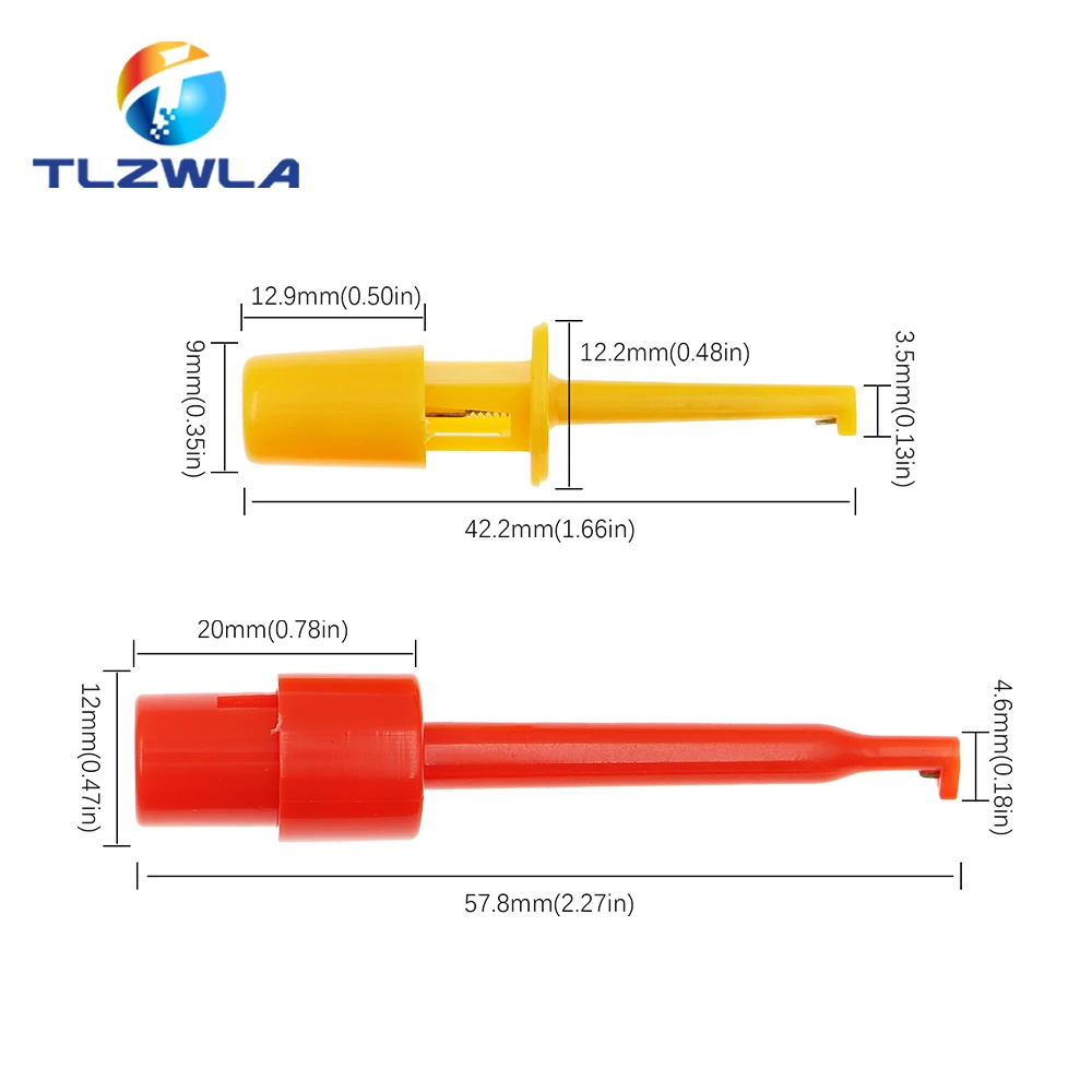 5PCS Multimeter Lead Wire Kit Test Hook Clip Grabbers Test Probe SMT/ SMD IC D20 Cable Welding for Diy Kit