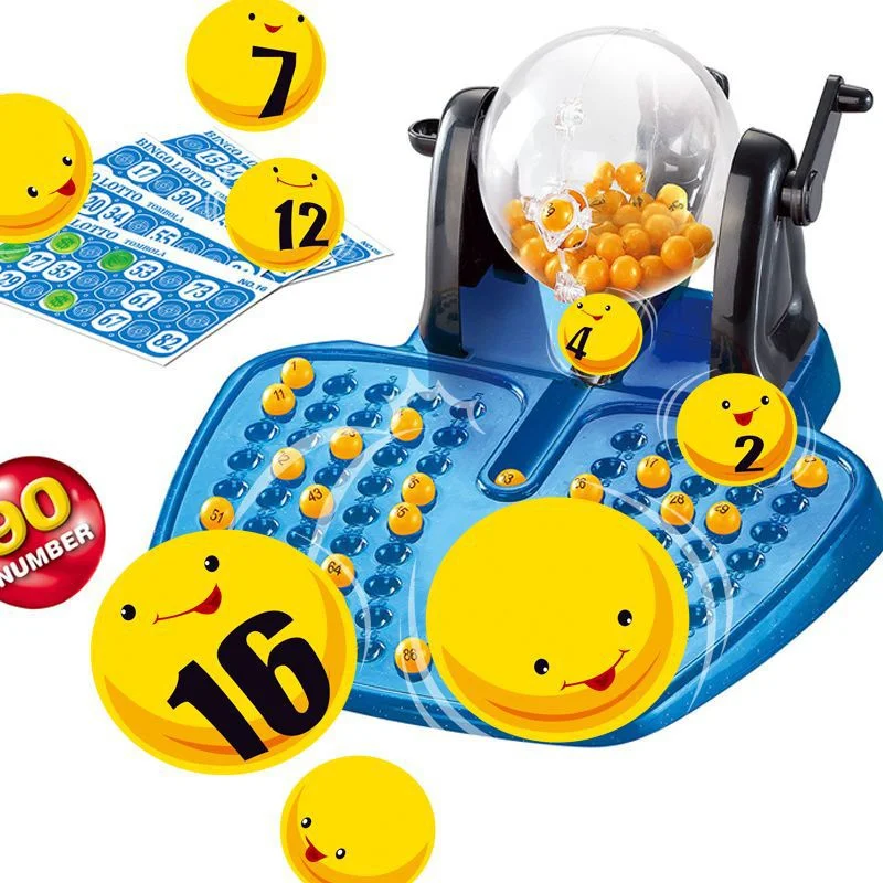 Classic Bingo Table Game Toy Rotary Cage Lottery Machine Set Family Reward Competition Party Simulation Lottery Board Games Toys