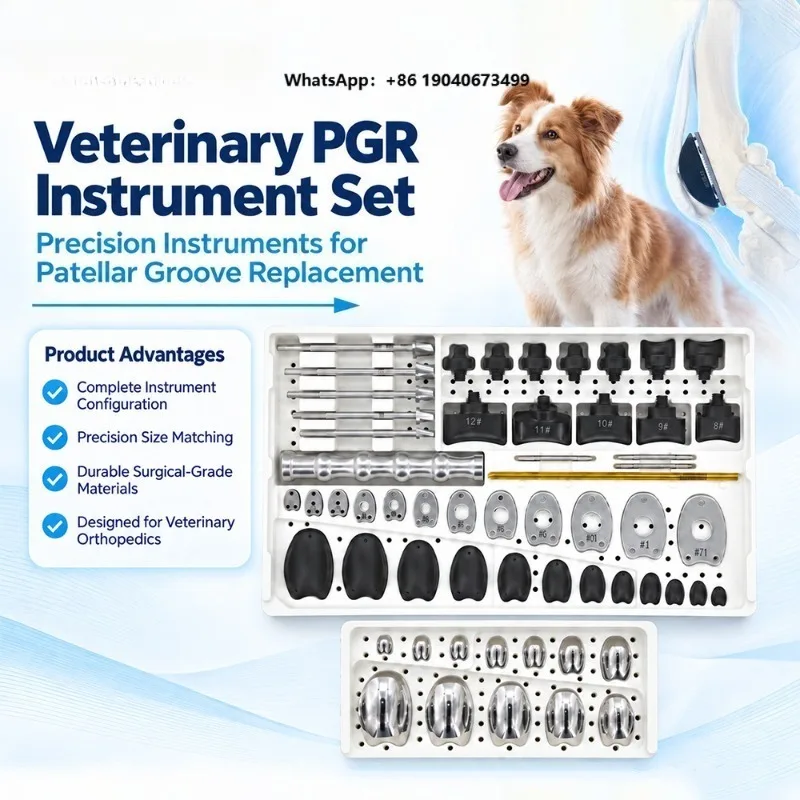 Veterinary PGR Surgical Complete Instrument Set Patellar Groove Replacement System for Dog Cat Pet Surgery FWX