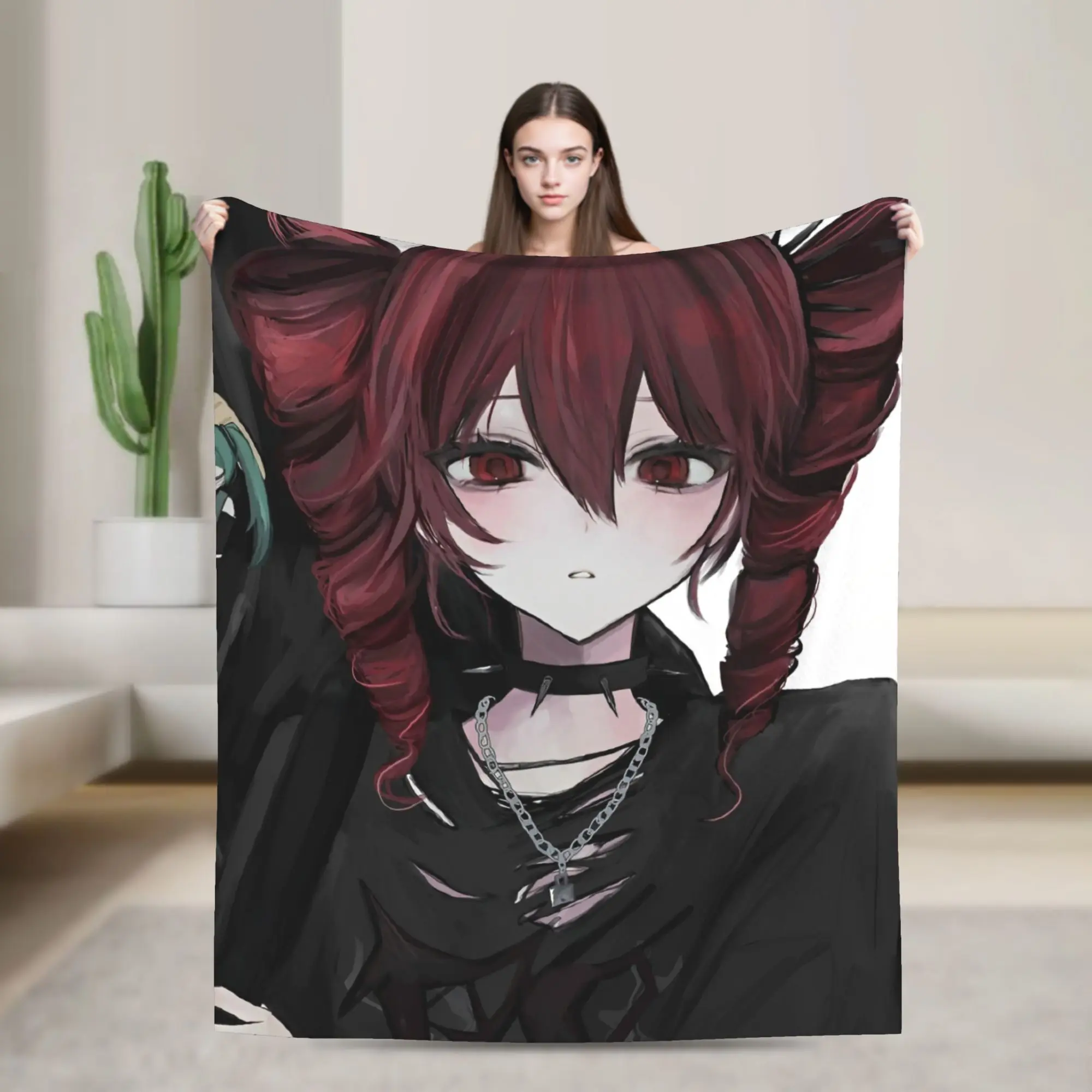 カサネ・テト-アニメ-ボーカロイド-ガール-ブランケット-フランネル-素敵なソフトスローブランケット-家庭用-冬用