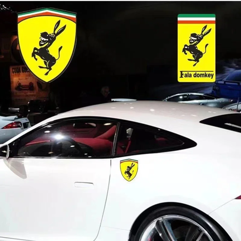 Burro Padrão Auto-adesivo Etiqueta Do Carro, Decalque 3D, Decoração Do Veículo, Acessórios, Substituição para Ferrari Tipo 1