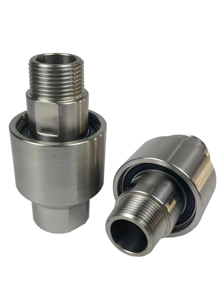 

High-Pressure Stainless Steel Straight-through Two-End External Thread DN20 25 Tower Crane Spray Universal Rotary Joint