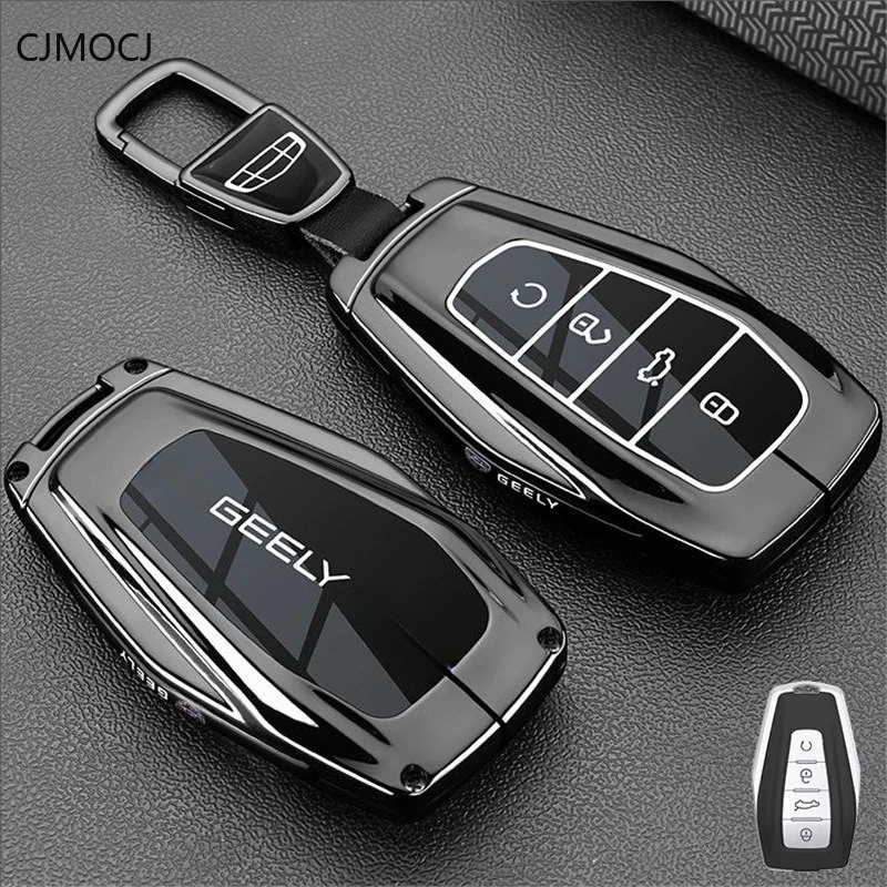

Чехол для ключей из цинкового сплава для Geely Binyue Monjaro Emgrand Boyue Xingyue L - защитный чехол для ключей, брелок для ключей