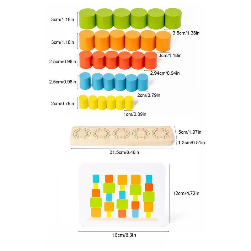 Bloques de construcción Montessori para niños, juguetes apilables, juegos de mesa para niños pequeños, juguetes de clasificación de Color, habilidades motoras finas interactivas para