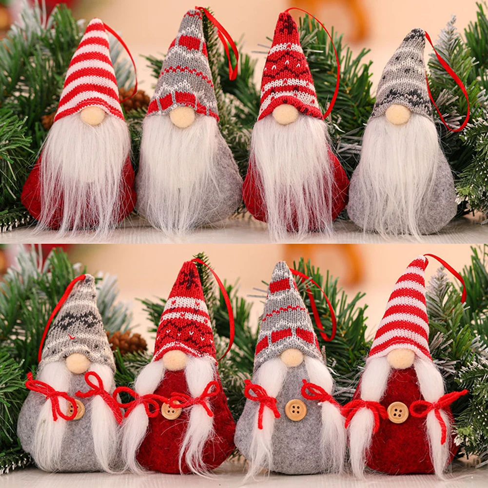 Santa Faceless Gnome Doll Wall Decor Xmas Tree Hanging Adorable Christmas Dinner Dwarf Festive Atmosphere Home