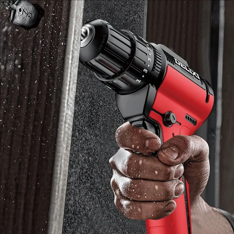 Delixi Power Tool Set Lithium Battery Hand Drill Hardware Toolbox Household Multifunctional Combination Woodworking Special