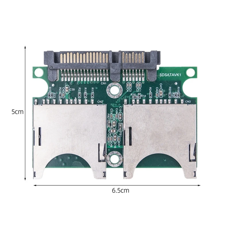 Dual Sd Naar Sata Converter Industriële Kwaliteit Sd Naar Sata Adapter Kaart 15pin + 7pin Sd Naar Seriële Adapter Kaart