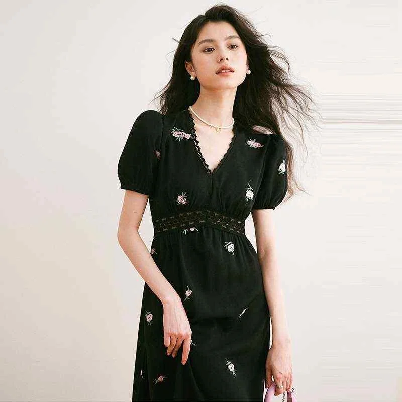 

Летнее платье Ele с вышивкой и вырезами, с асимметричным подолом, средней талией, из ультрамягкого льна и хлопка, базовое, короткое, размер 45.