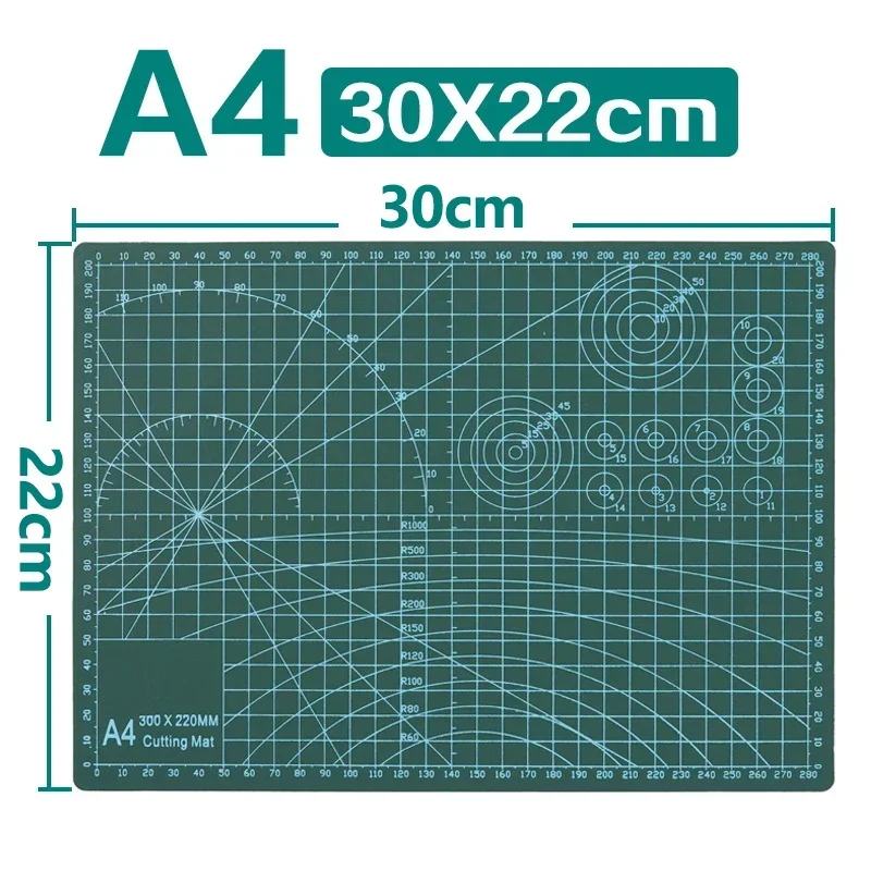 Imagem -03 - Grande Tapete de Corte Auto Cura Dupla Face a3 a4 Almofada de Corte para Artesanato Silhueta Verde Costura Tapete de Corte 1pc