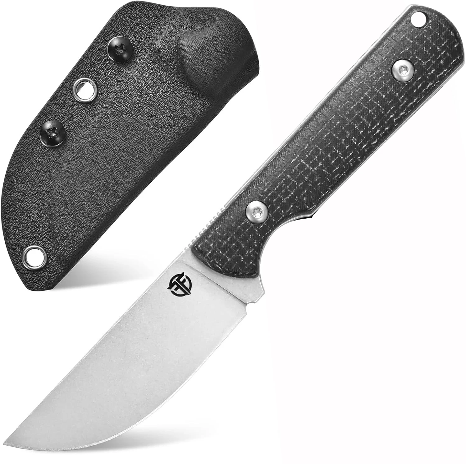 FF100 Fixed Blade Knife K110 Steel Blade Micarita Handle Full Tang EDC Tool Knife for Outdoor Camping Hunting Fishing Working