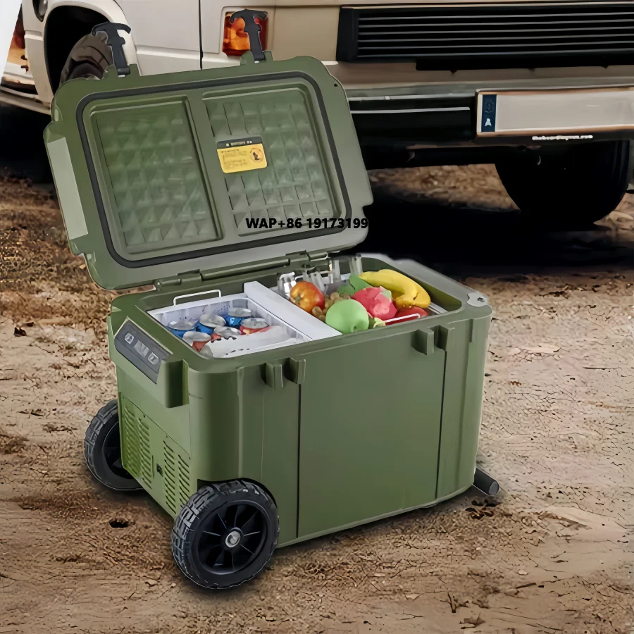 

45L Portable Fridge for Car Camping Electric Cooler Vehicle Power Supply DC 12V / 24V AC100-240V