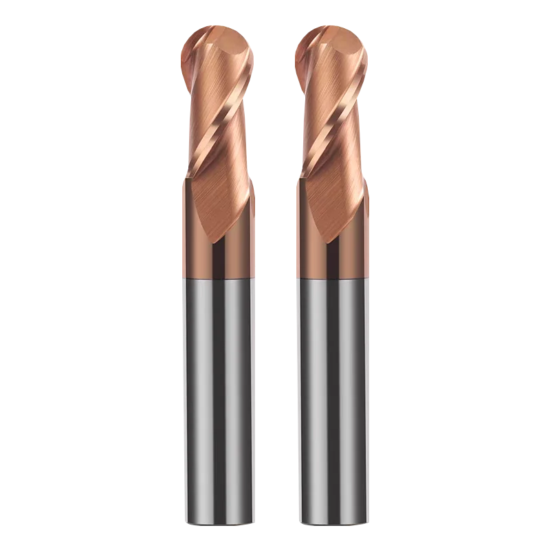 WALTETAP 2F Carbide Ball Nose End Mill Tungsten steel Cutter CNC Router Bit Milling Tool R0.5 R1 R2 R3 R4 R5 R6 Cutting tools