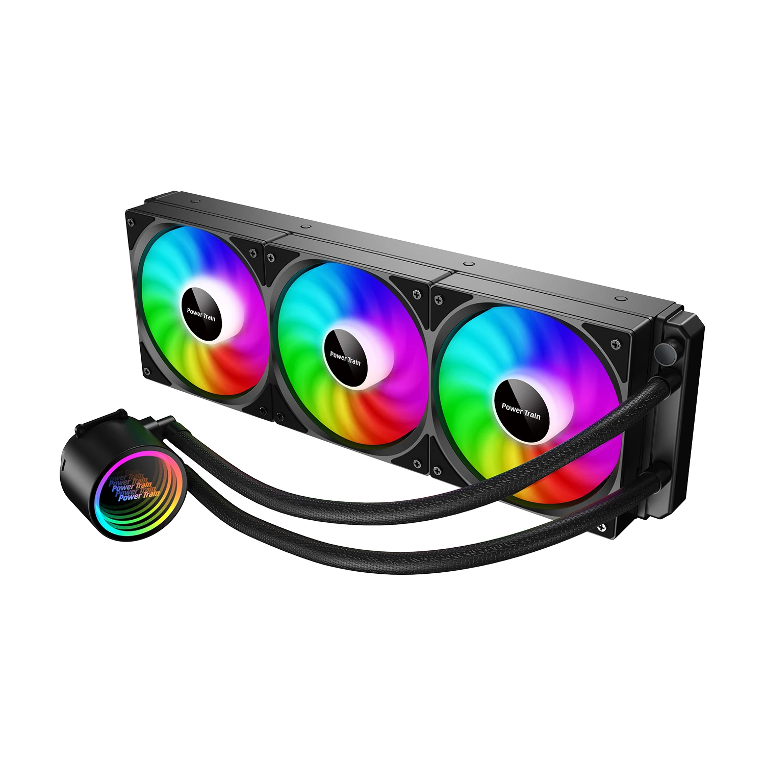 Power Train DL-240A Water-Cold Water Cooling Radiator White/Black ARGB All -In -One  5V 3PIN ARGB Fan CPU Liquid Cooler
