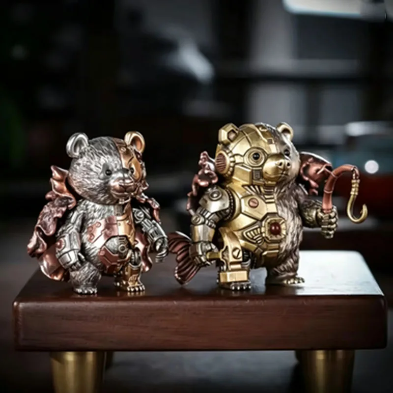 2026 Mechanical Bear Cat Eagle Cattle Chicken Animal Collection Magnetic Detachable Metal Figurine Desktop Decoration Ornament view 6