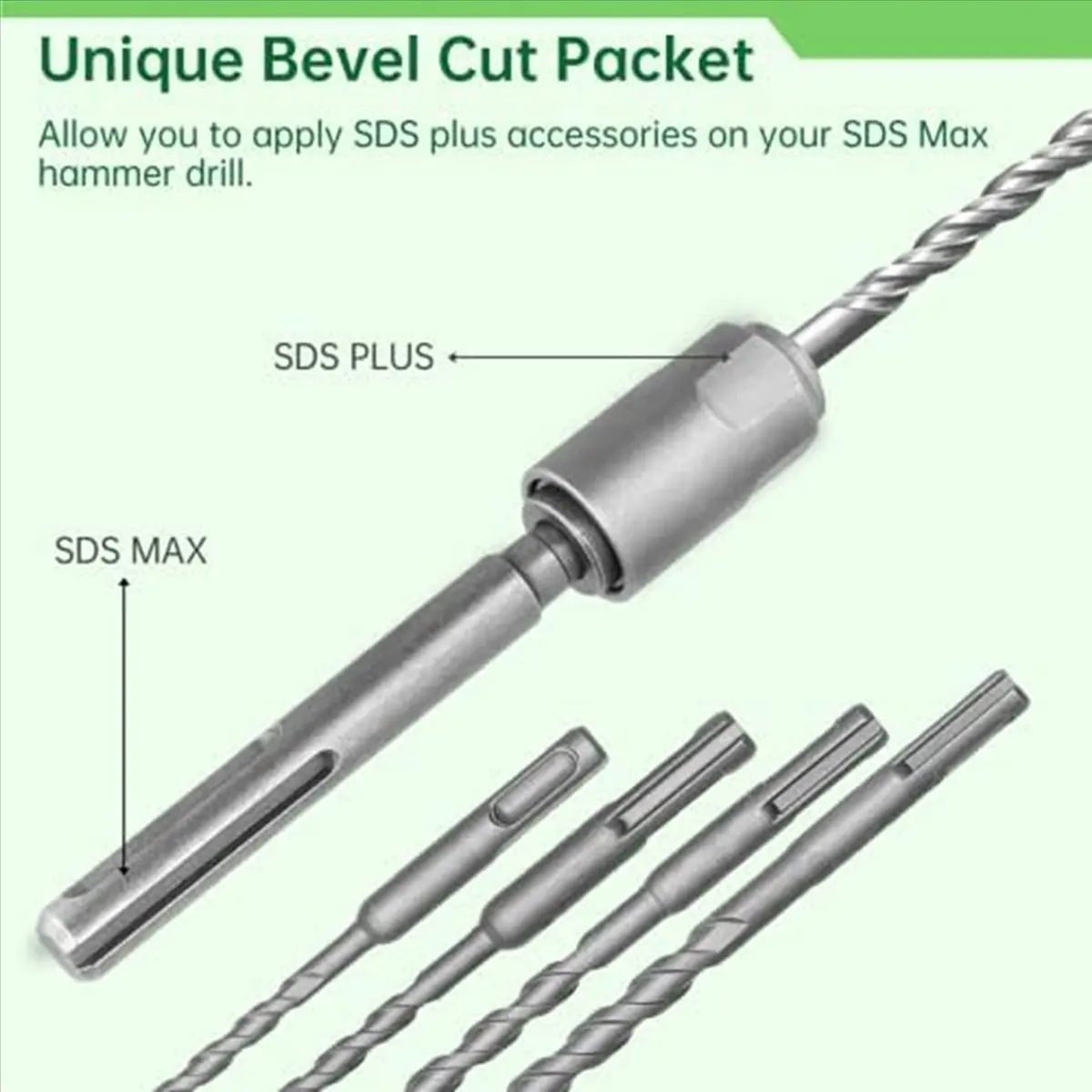 AA19 SDS Max to SDS Plus Adapter SDS Max to SDS Plus Drill Converter for Rotary Hammer Drill 40Cr Steel SDS Max Shank Tool