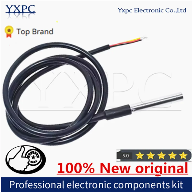 DS18B20 Stainless Steel Package 1/2/3 Meter Waterproof 18b20 Cable Probe Temperature Sensor