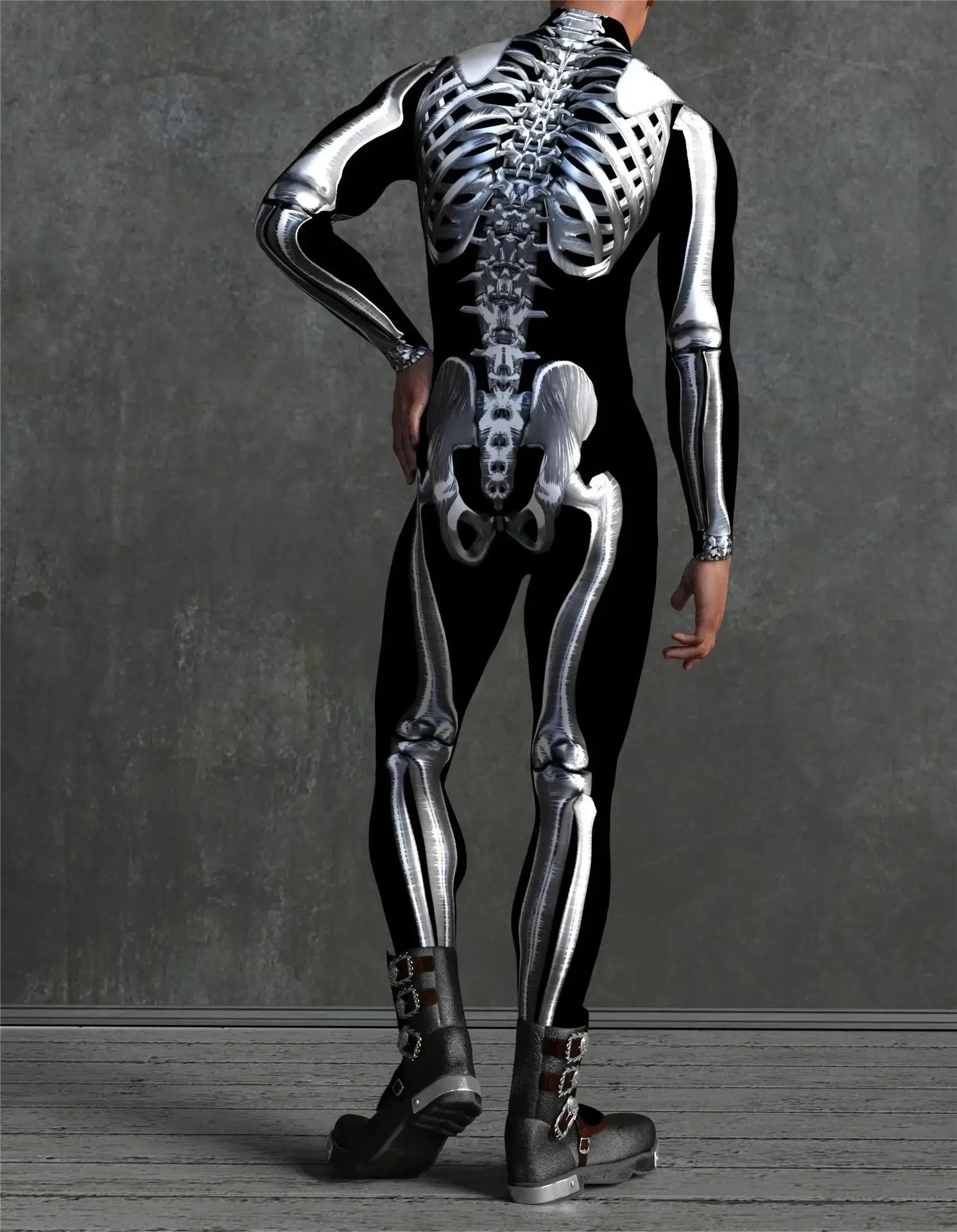 Bunte Mechanische Muskel-Tights Herren Jumpsuit Punk Cosplay Kostüm Bodysuit Party Festival Zentai Radsportbekleidung – Detail 25
