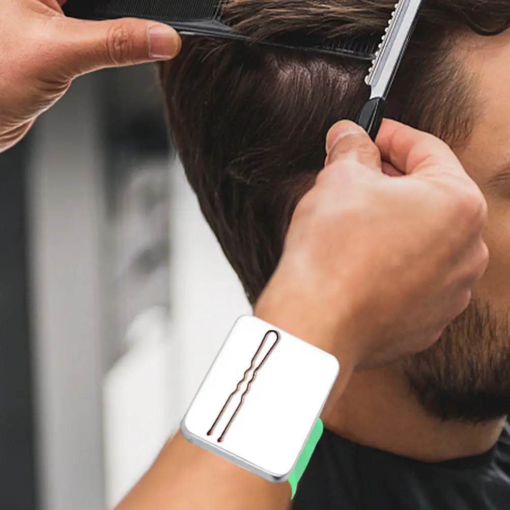 

2Pcs High Quality Silicone Magnetic Slap Bracelet Hairdresser Wrist Strap Bobby Pin Holder Sewing Pincushion Hair Clip Organizer