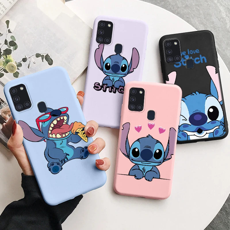 Phone Case For Samsung Galaxy A21S A31 A41 Back Cover Funny Stitch Love Cartoon Soft Silicone Funda For GalaxyA21S A 31 Coque