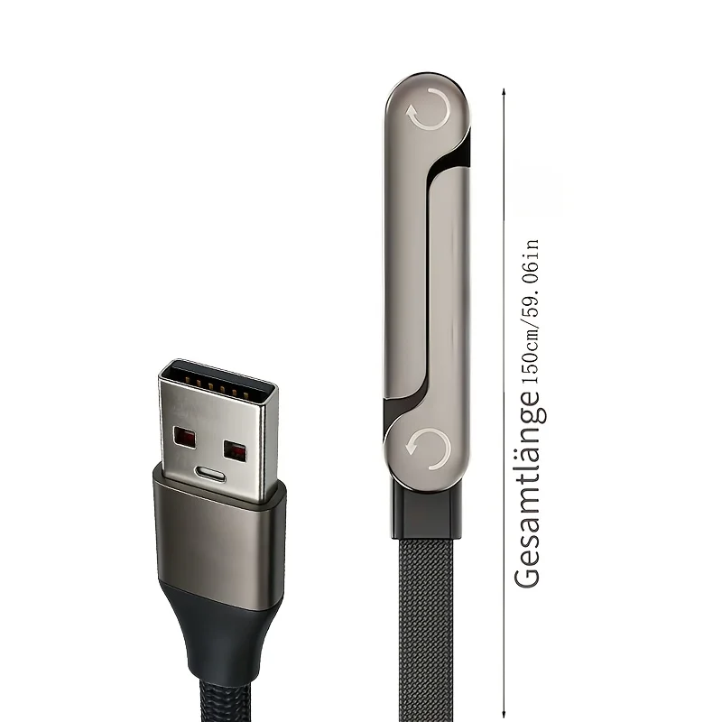 

Зарядное устройство USB-C для сверхбыстрой зарядки со складной подставкой для телефона и плетеным кабелем для быстрой зарядки