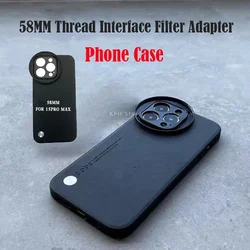 58MM Thread Interface Filter Ring Adapter Phone Case Universal For CPL VU ND Star Filter For Iphone 16 15 14 12 13 Pro Max Phone