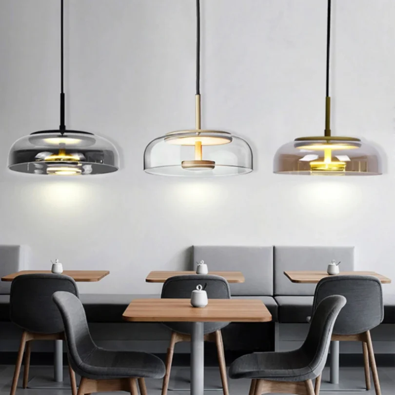 Modern LED Glass Pendant Lights, Lustres De Teto, Lâmpada Pendurada, Cozinha, Sala De Jantar, Hotel, Restaurante, Banheiro