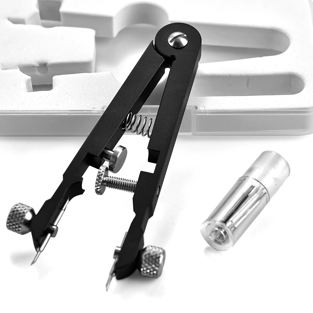 V-Shaped Watch Pliers Watch Spring Bar Plier Tool Tweezer Removal Strap With Screw Adjustment LengthSize Replacement Repair TooI