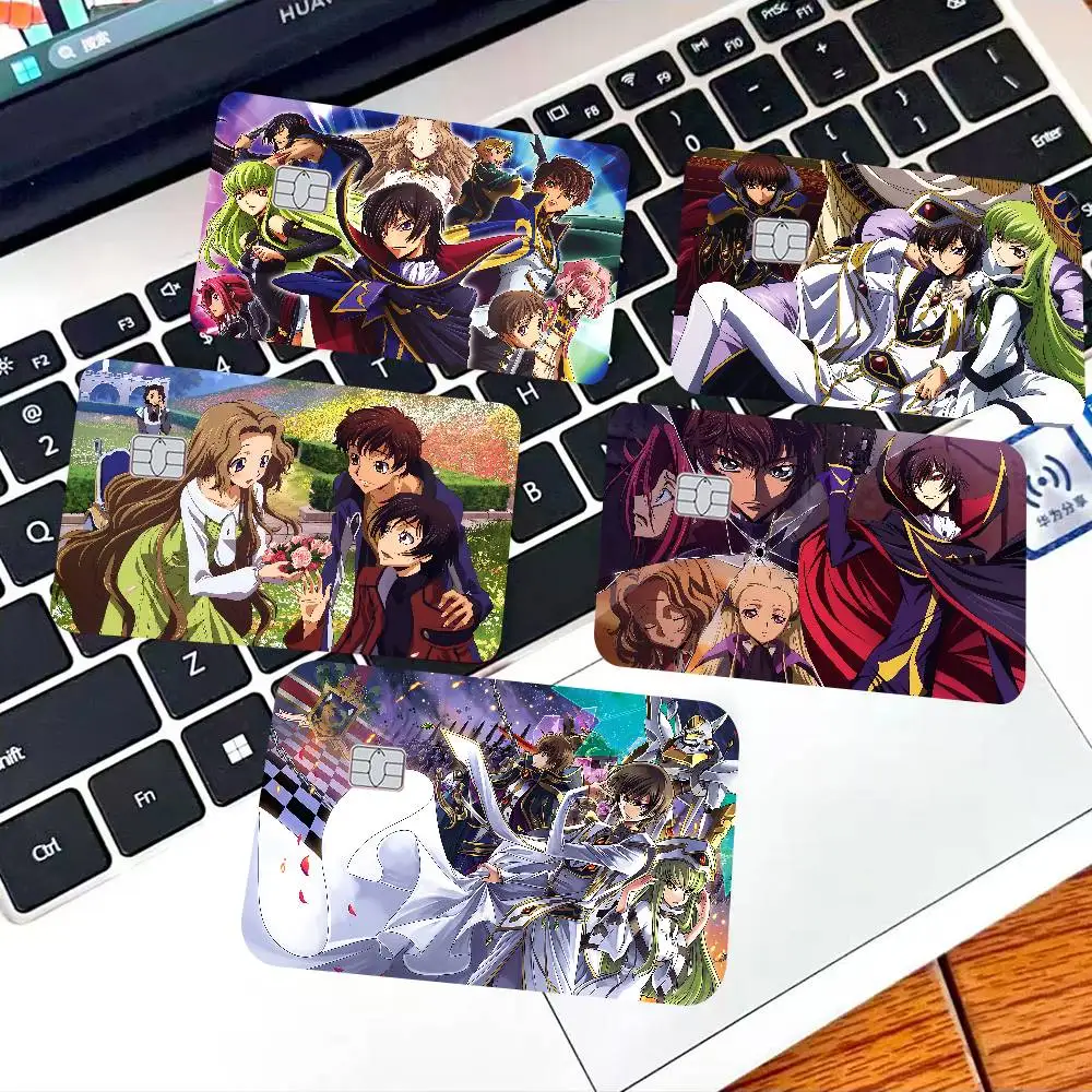 Code Geass Cartoon Anime 100% Hot Sale Amine Credit Debit Bank Card Bus Card Film Skin Sticker