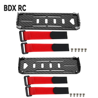 Black Carbon Fiber Battery Mounting Plate for RC Car 1:10 Scale RC Crawler Cars Axial SCX10 CC01 F350 D90 RC4WD Model Toy Part