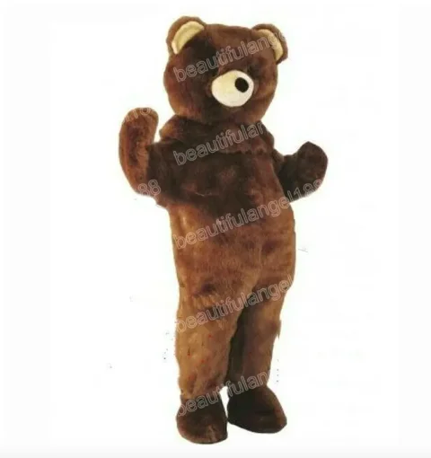 

New Adult Hot Sale Foam High Quality Brown Bear Cartoon Mascot Costume Plush Christmas Fancy Dress Halloween Mascot Costume