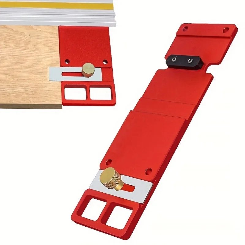 

Woodworking electric circular saw track right angle cutting positioning plate slide rail 90 degree backer