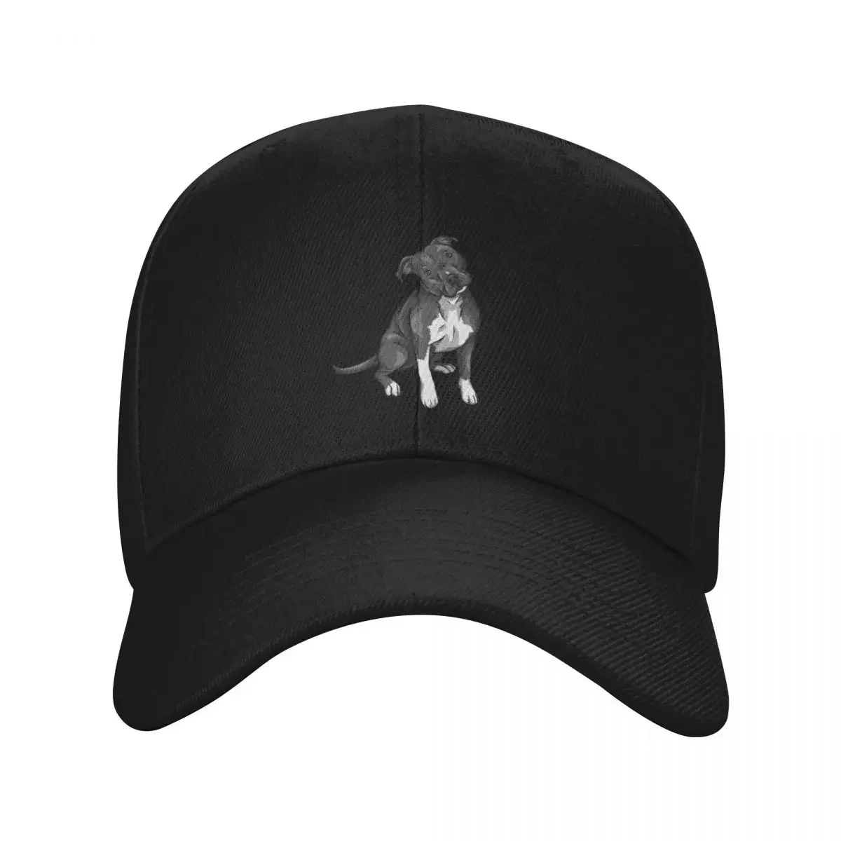 

Cute Pitbull Black and White Cute dog art Baseball Cap Dropshipping sailor cap for men Women's Hats 2025 Men's