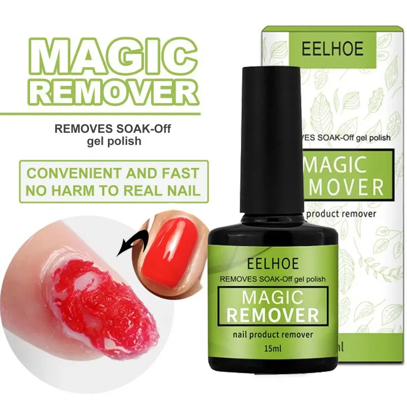 Dissolvant rapide magique de vernis à ongles, dissolvant UV propre, dégraissant de trempage, couche de manucure, enlèvement d'art d'ongle semi-permanent, outil d'ongle, 3 minutes