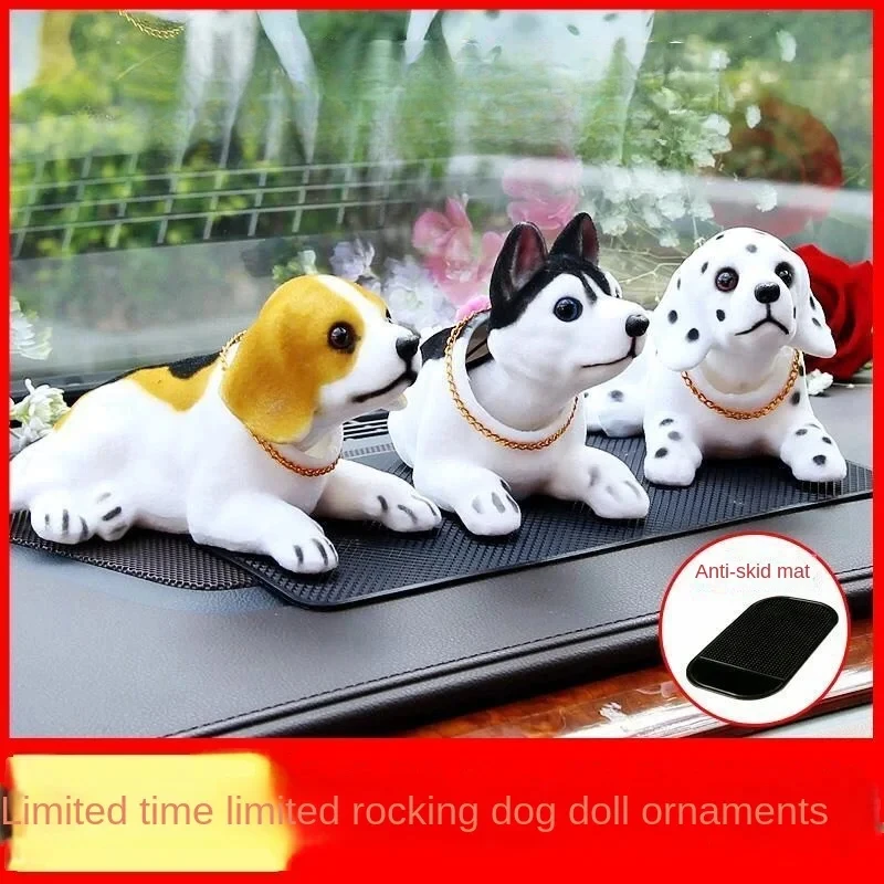 Car Decoration Shaking Head Figure Cute Cartoon Cute Pet Car Doll Dog Interior Decor Car Supplies