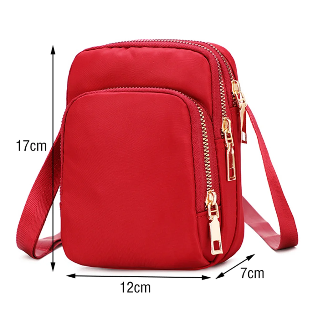 Women'S Bag Waterproof Shoulder Bag Crossbody Zipper Mobile Phone Lady Female Multifunctional Handbag Wrist Purse Womens Pouch