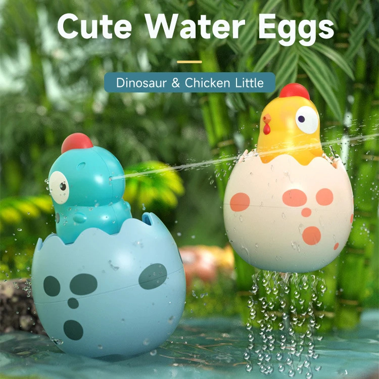 Baby Bathing Toys Children Cute Duck Penguin Dinosaur Egg Water Spray Sprinkle Bathroom Toys Kids Happy Bath Accompany Toys Gift