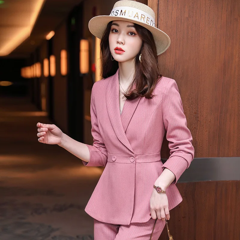 

Formal Women Business Suits Blazers Feminino with Jackets Coat and Pants OL Styles Ladies Office Pantsuits Trousers Set S-4XL