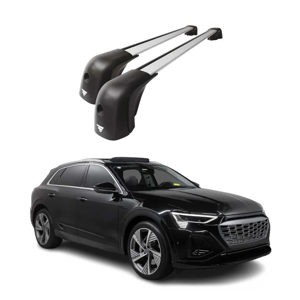 For Audi Q8 2019-2025 Roof Racks Cross Bars Aluminium 220lb Silver