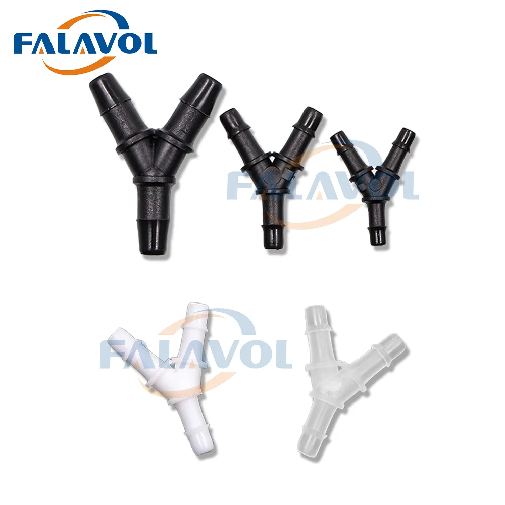 FALAVOL 20pcs/lot Y Type Ink Tube Connector Eco Solvent UV Ink Hose Connector For Mimaki Mutoh Allwin Inkjet Printer Ink Pipe