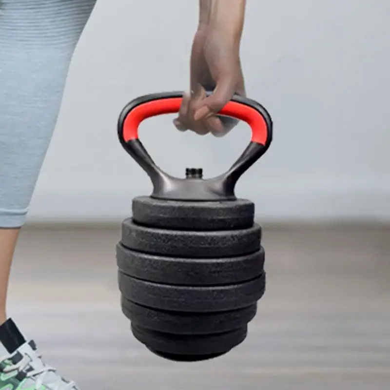 Uchwyt do czajnika do hantli regulowany stabilny uchwyt Kettlebell konwerter nie do śliskich nakrętek na klips czajnik uchwyt z z gumową rączką