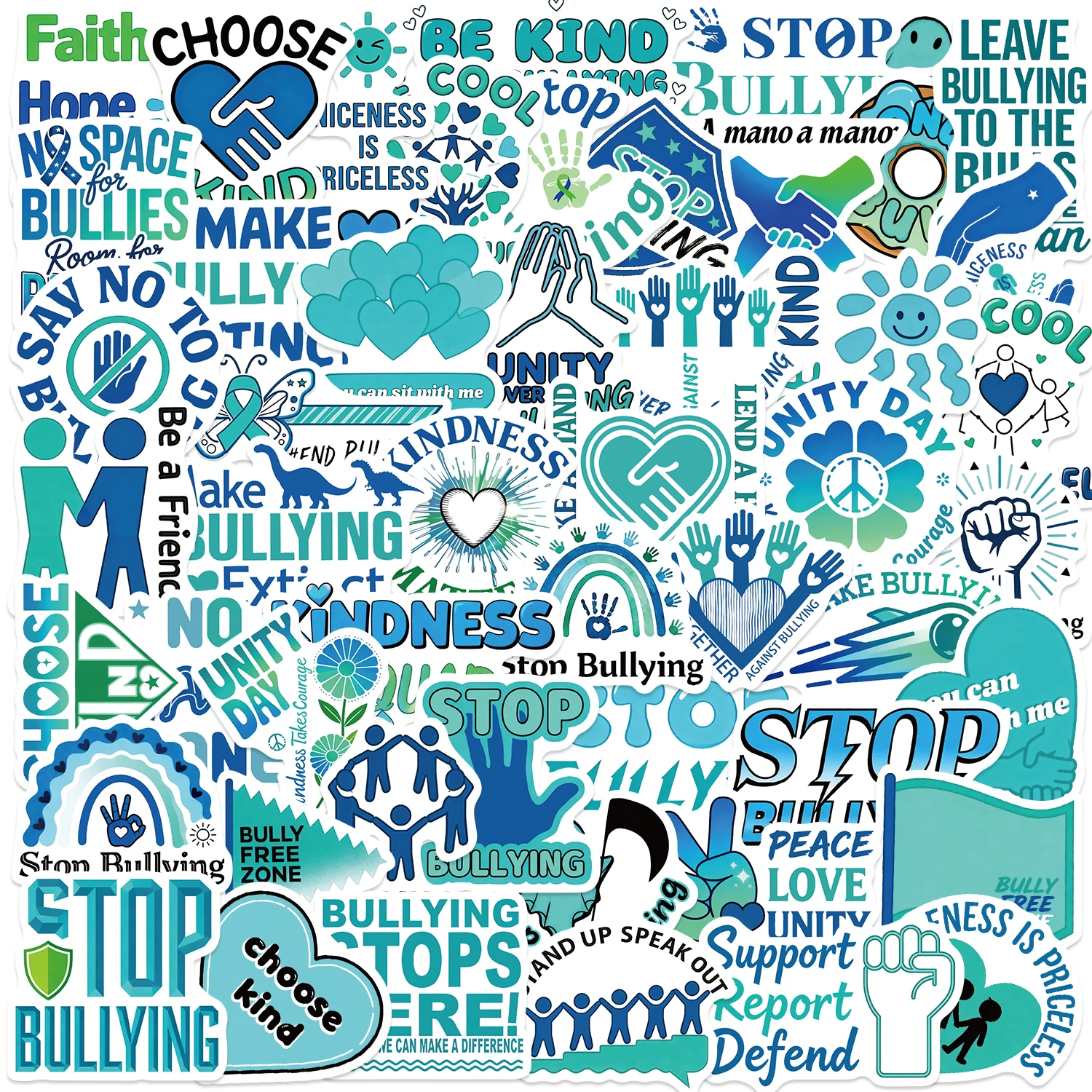 50 قطعة من الملصقات الجمالية الإبداعية المضادة للثبات، حافظات الهاتف المزخرفة، أكواب المياه، مستلزمات التعلم، ملصقات PVC المقاومة للماء